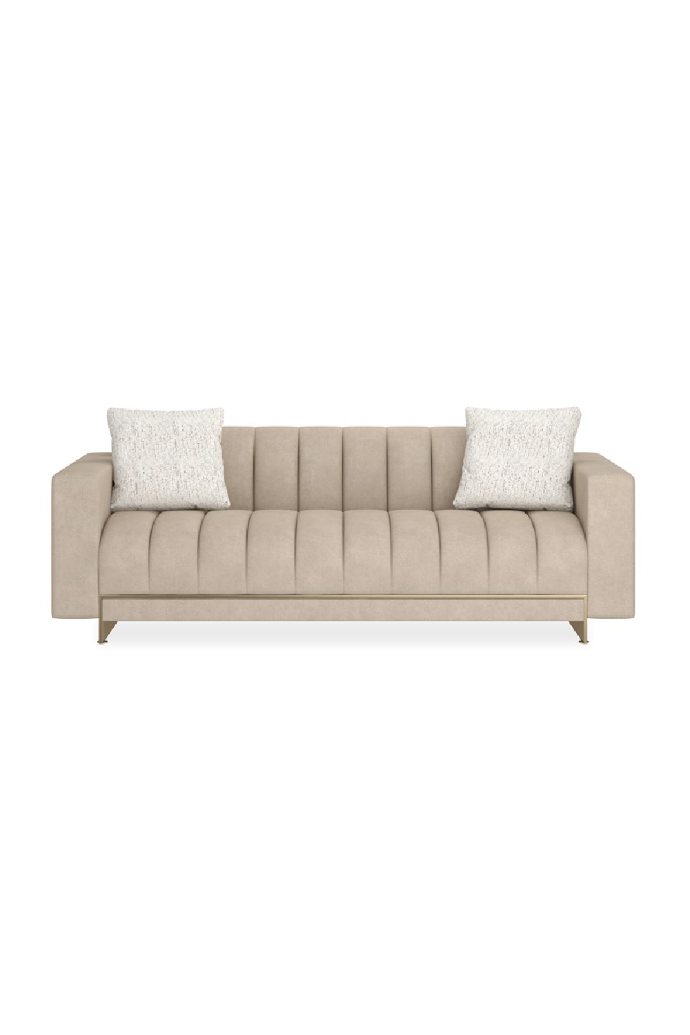 Cream Channel-Tufted Sofa | Caracole Well Balanced | Oroa.com