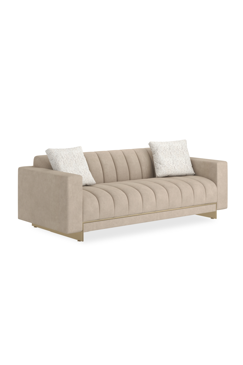 Cream Channel-Tufted Sofa | Caracole Well Balanced | Oroa.com