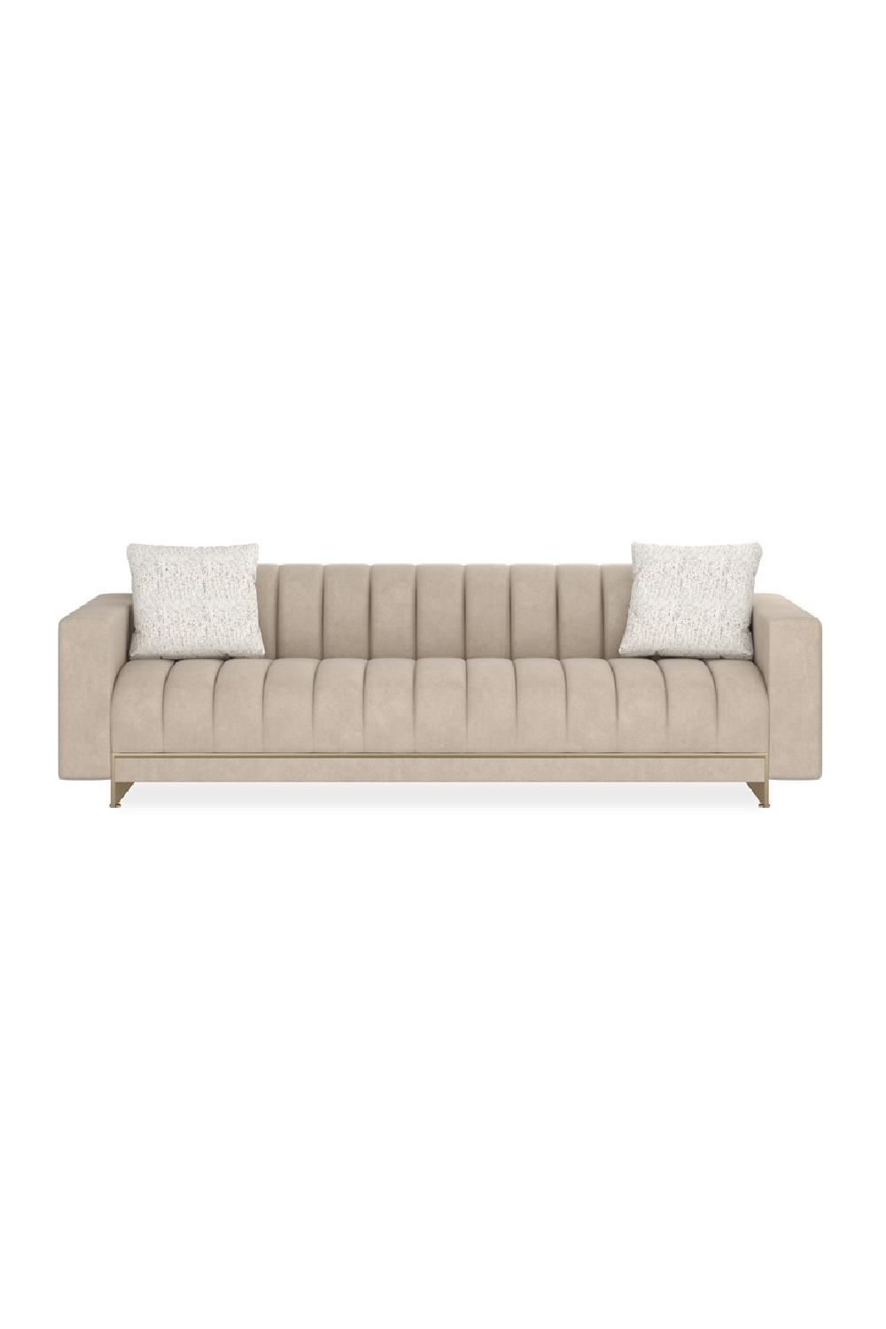 Cream Channel-Tufted Sofa | Caracole Well Balanced | Oroa.com