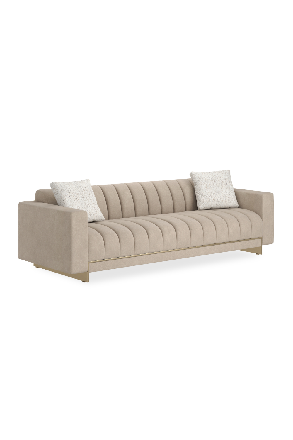 Cream Channel-Tufted Sofa | Caracole Well Balanced | Oroa.com
