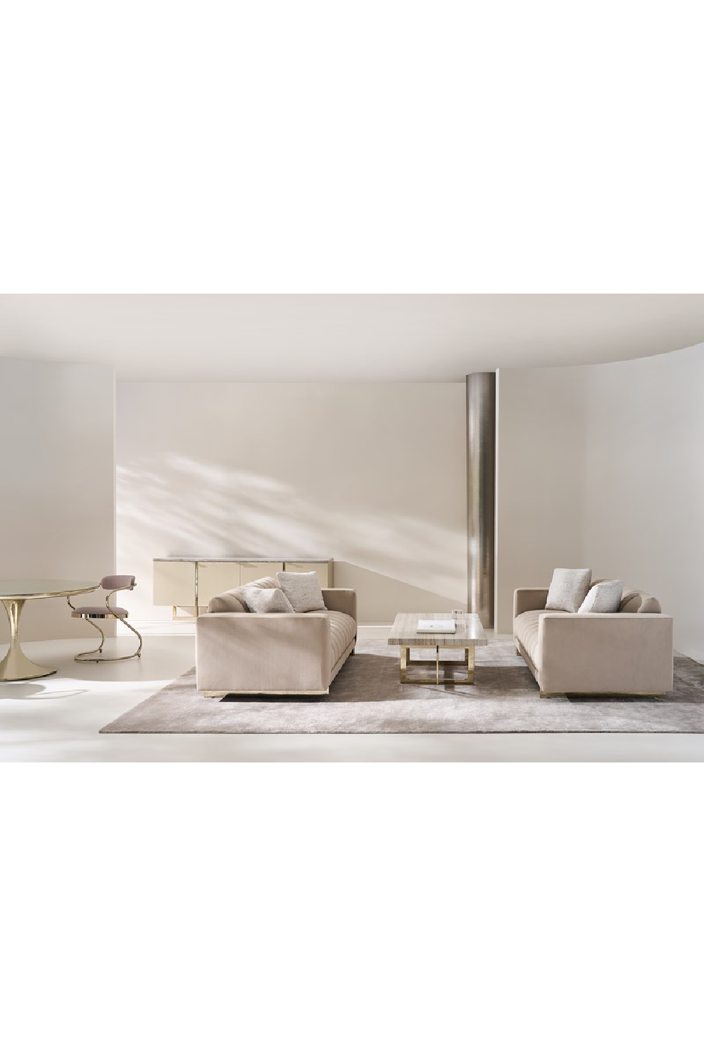 Cream Channel-Tufted Sofa | Caracole Well Balanced | Oroa.com