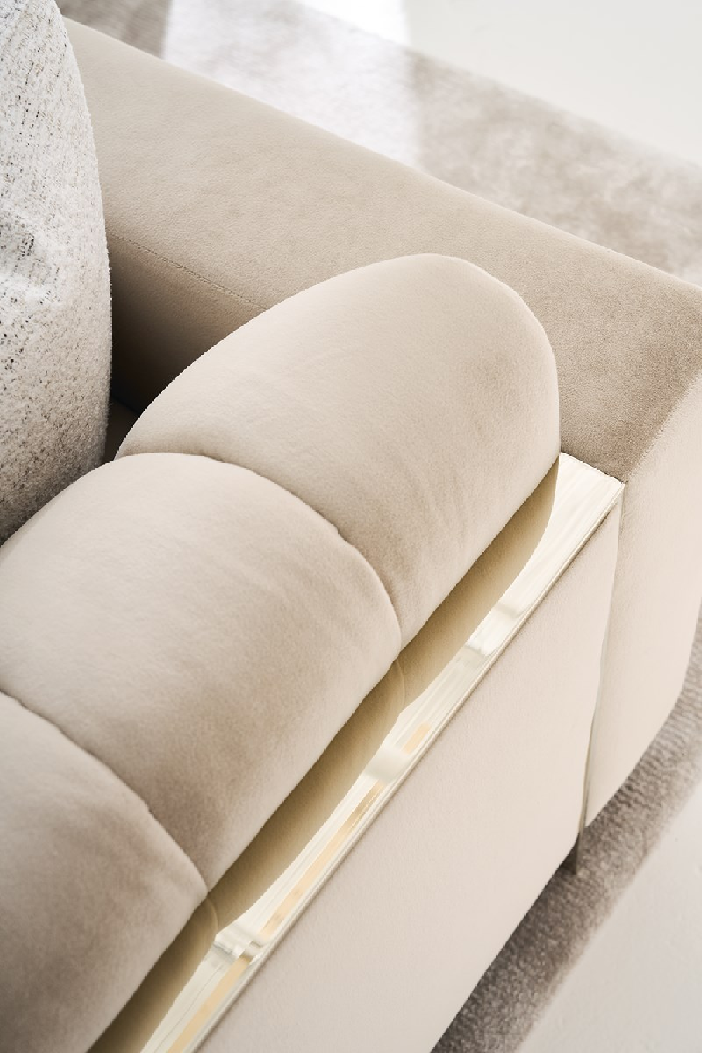 Cream Channel-Tufted Sofa | Caracole Well Balanced | Oroa.com