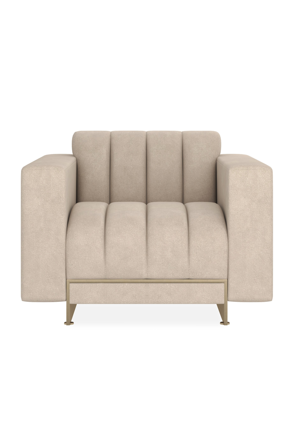 Cream Channeled Lounge Chair | Caracole Well Balanced | Oroa.com