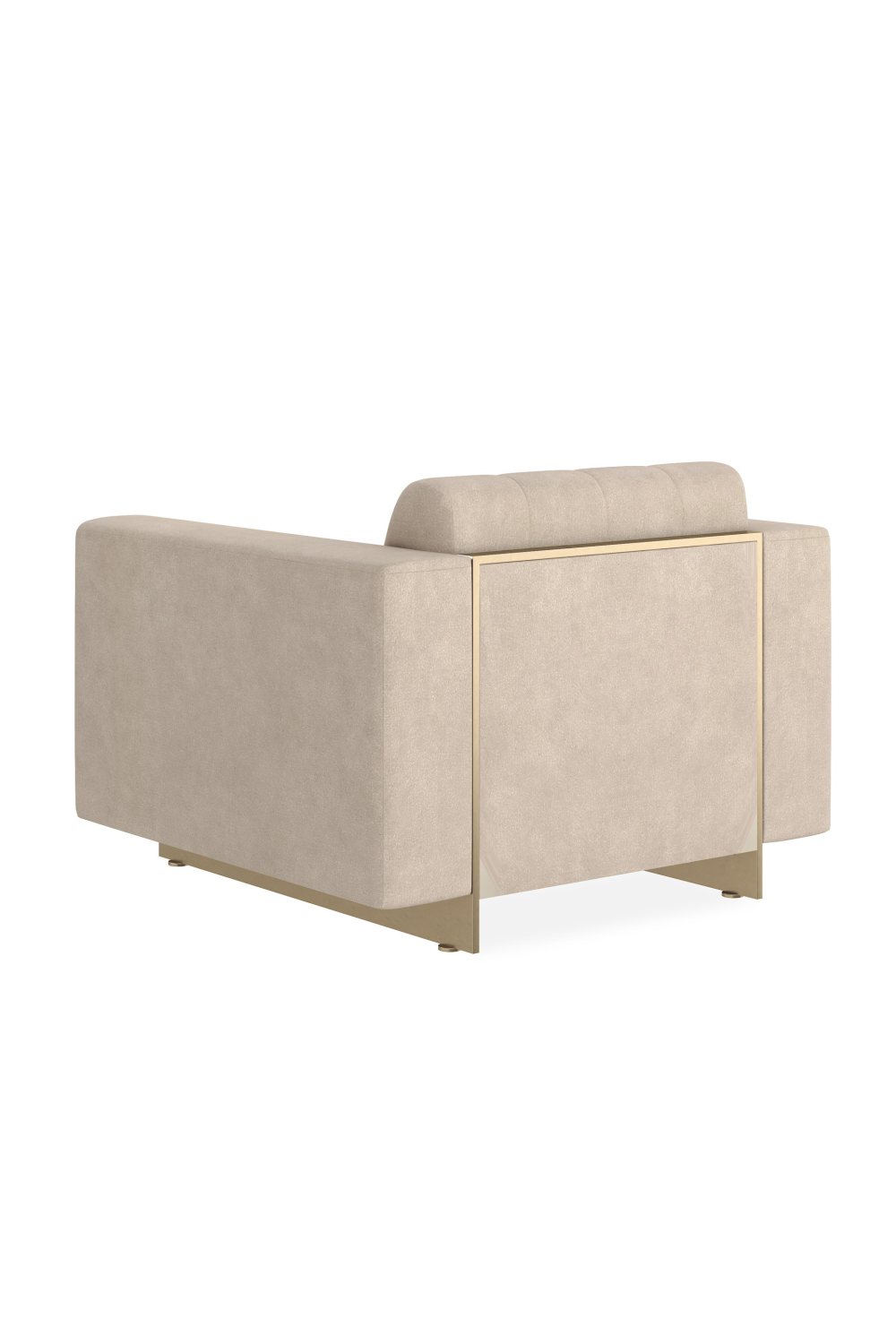 Cream Channeled Lounge Chair | Caracole Well Balanced | Oroa.com