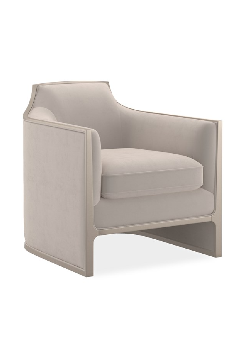 Velvet Angular Lounge Chair | Caracole The Cat's Meow | Oroa.com