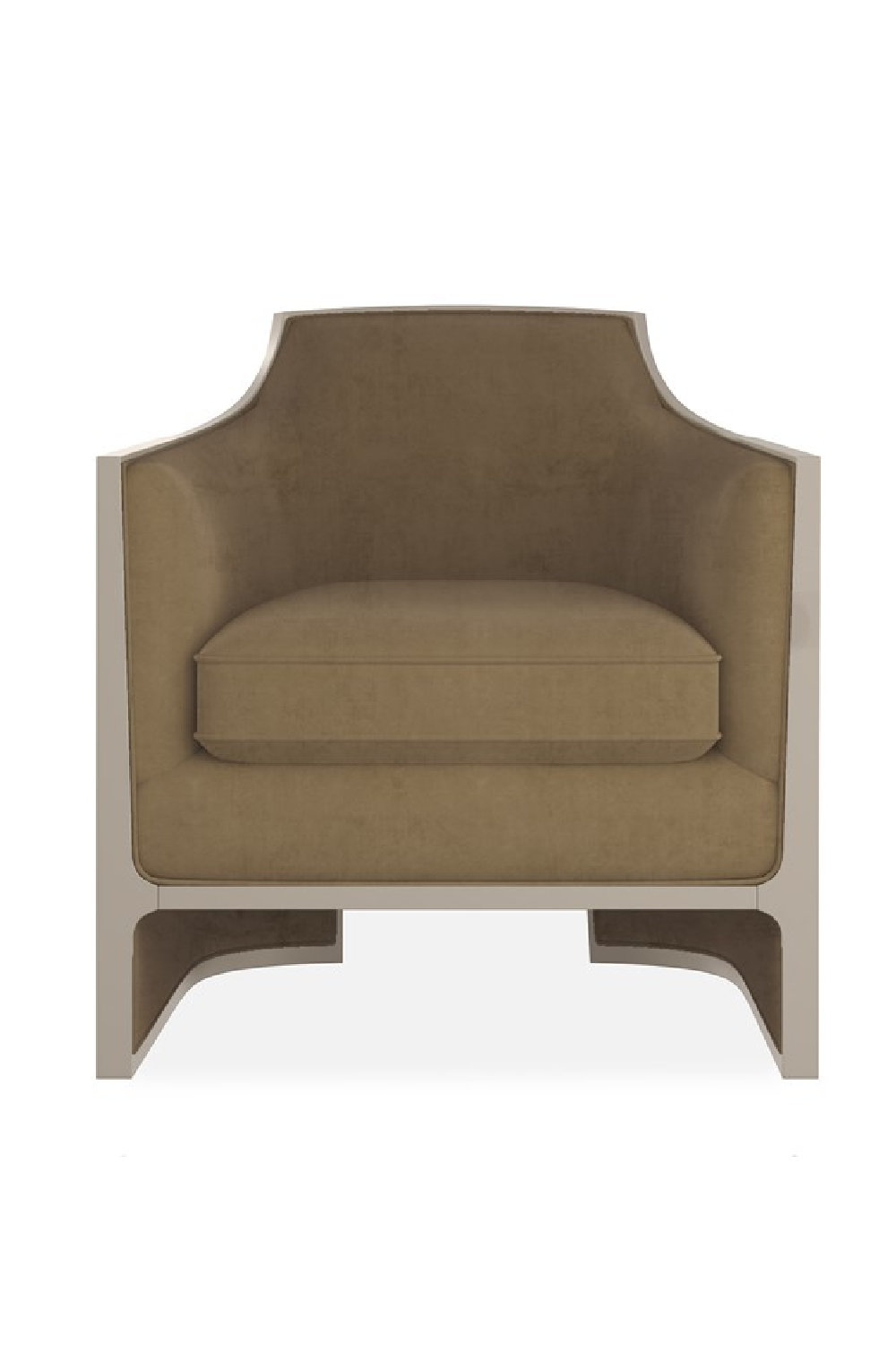 Velvet Angular Lounge Chair | Caracole The Cat's Meow | Oroa.com