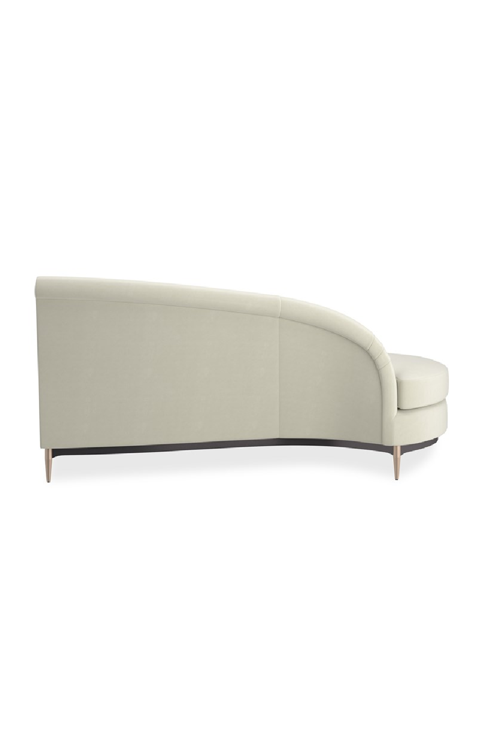 White Velvet Sectional Sofa | Caracole Three's Company | Oroa.com