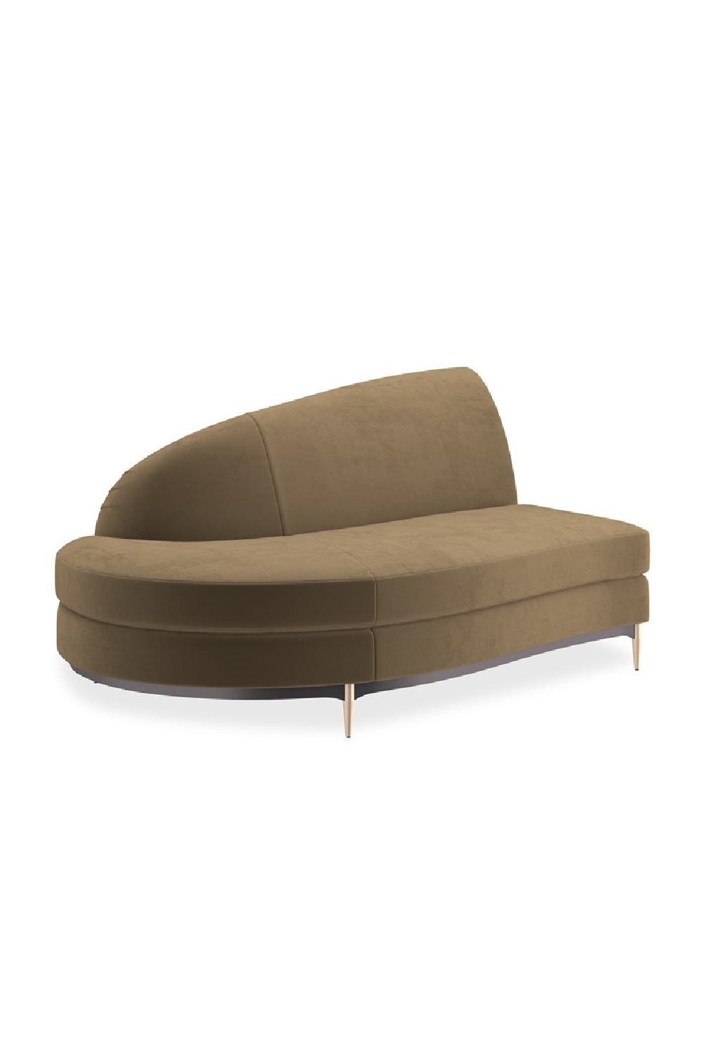 Brown Velvet Sectional Sofa | Caracole Three's Company | Oroa.com