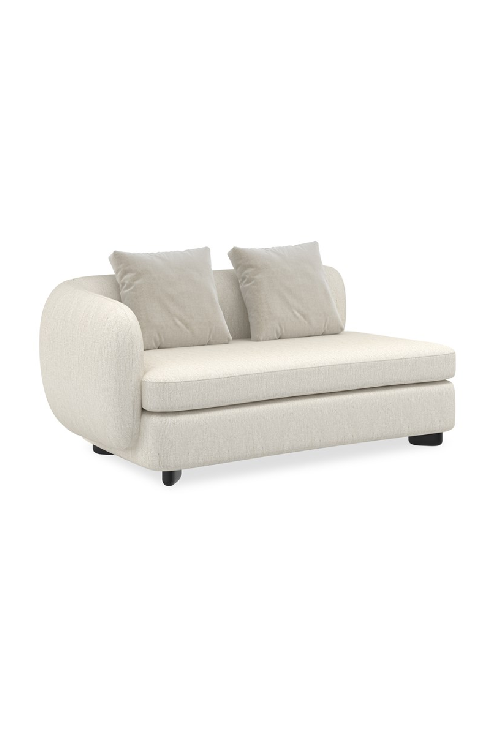 Ivory Linen Sectional Chair | Caracole Lumi | Oroa.com