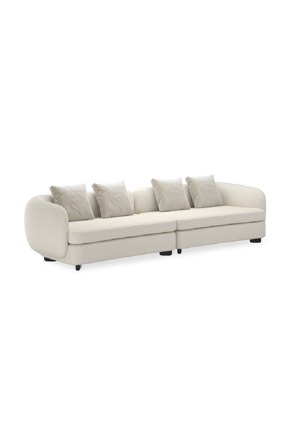 Ivory Linen Sectional Chair | Caracole Lumi | Oroa.com