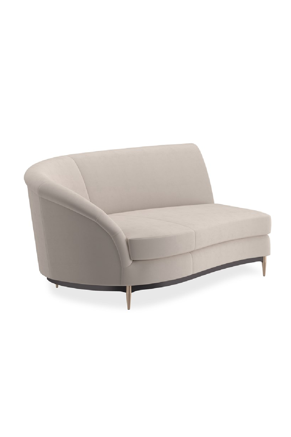 Beige Velvet Sectional Sofa | Caracole Three's Company | Oroa.com