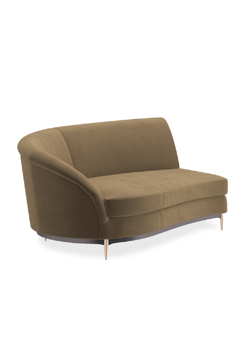 Brown Velvet Sectional Sofa | Caracole Three's Company | Oroa.com