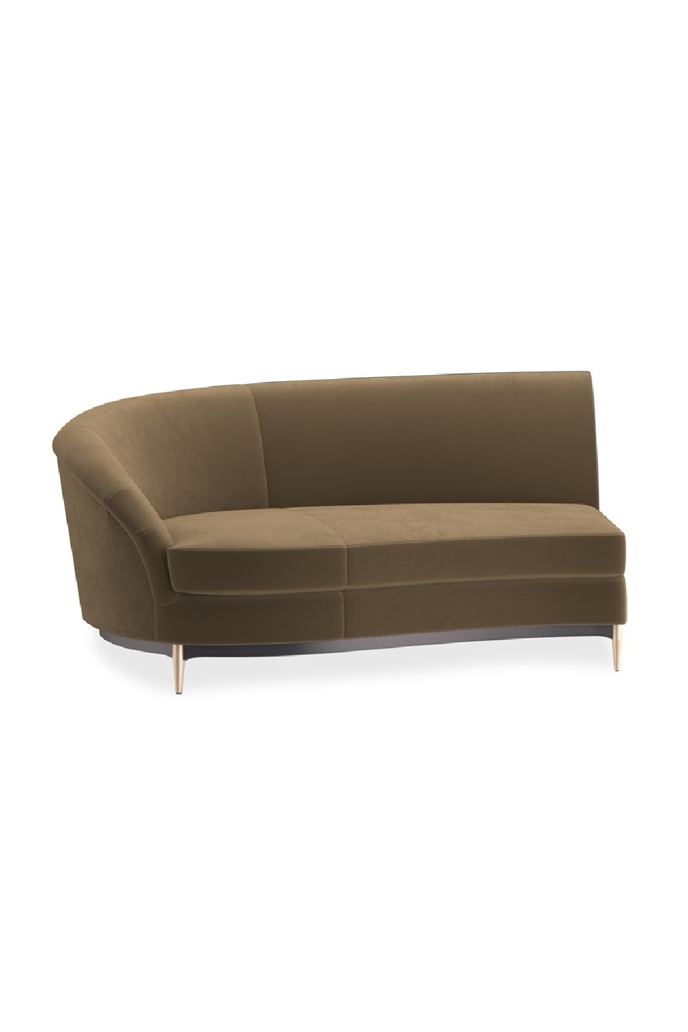 Brown Velvet Sectional Sofa | Caracole Three's Company | Oroa.com