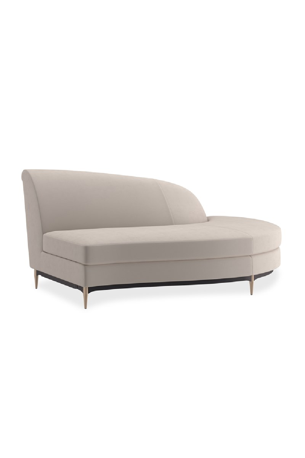 Beige Velvet Sectional Sofa | Caracole Three's Company | Oroa.com