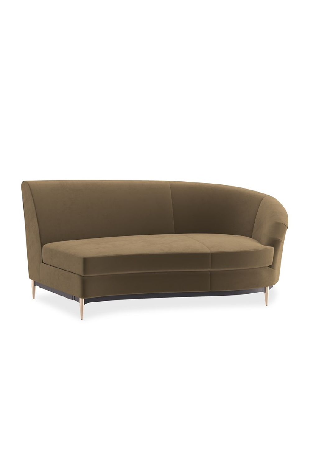 Brown Velvet Sectional Sofa | Caracole Three's Company | Oroa.com