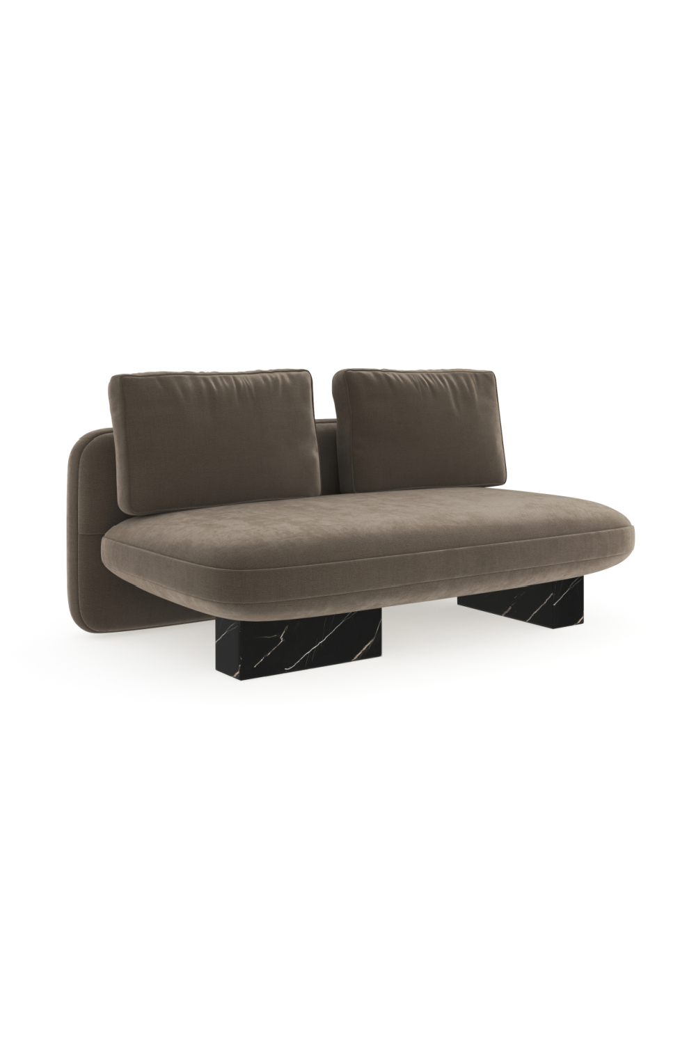 Velvet Upholstered Loveseat | Caracole Overlap | Oroa.com