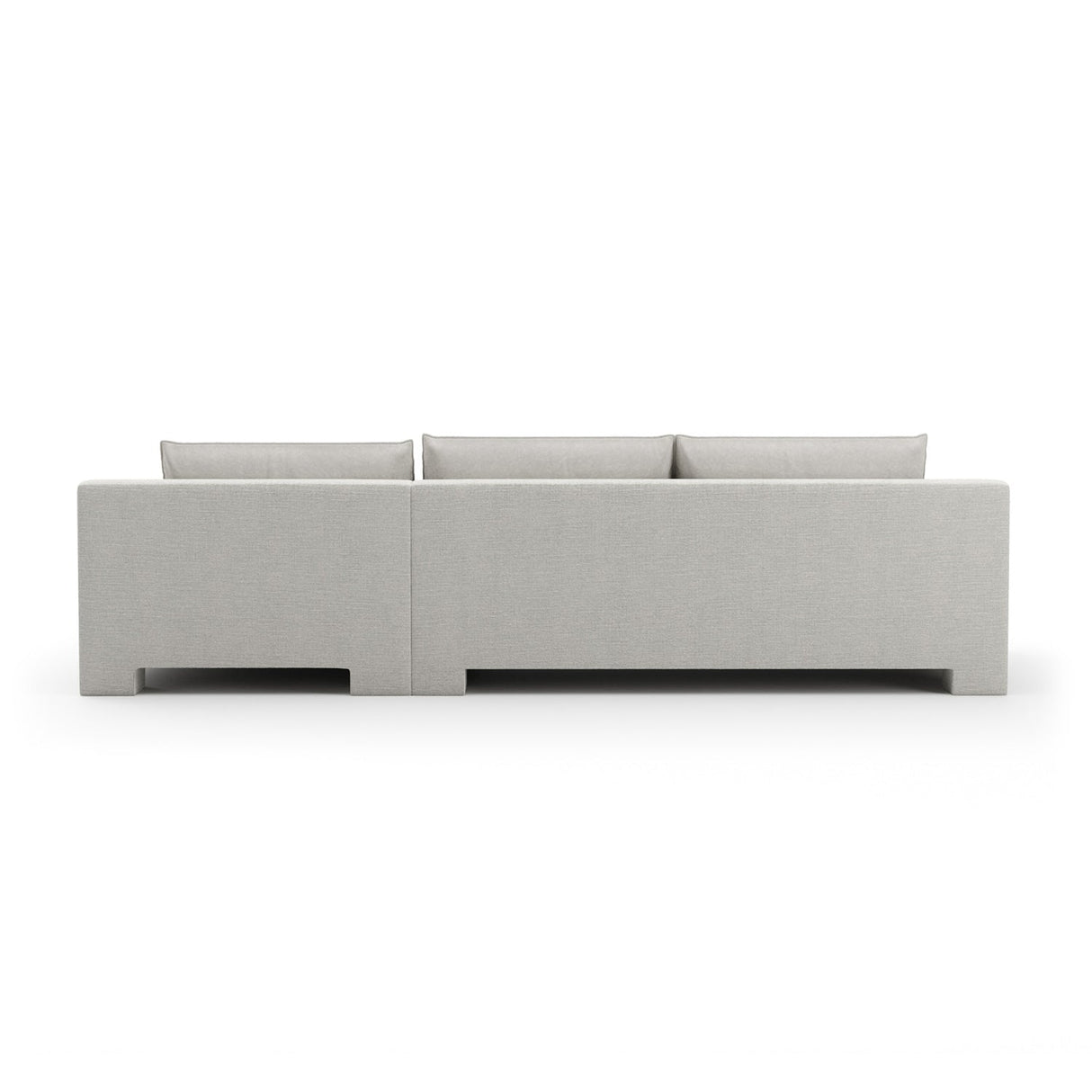 White Velvet Sectional Chaise – Devon – alternate view 6