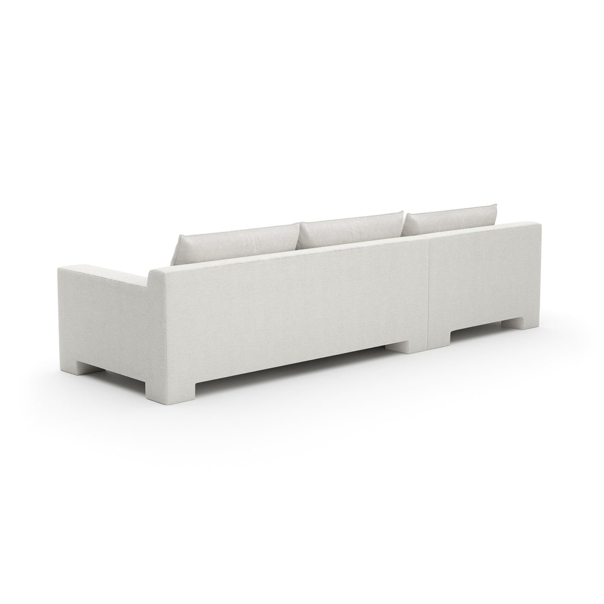 White Velvet Sectional Chaise – Devon – alternate view 11