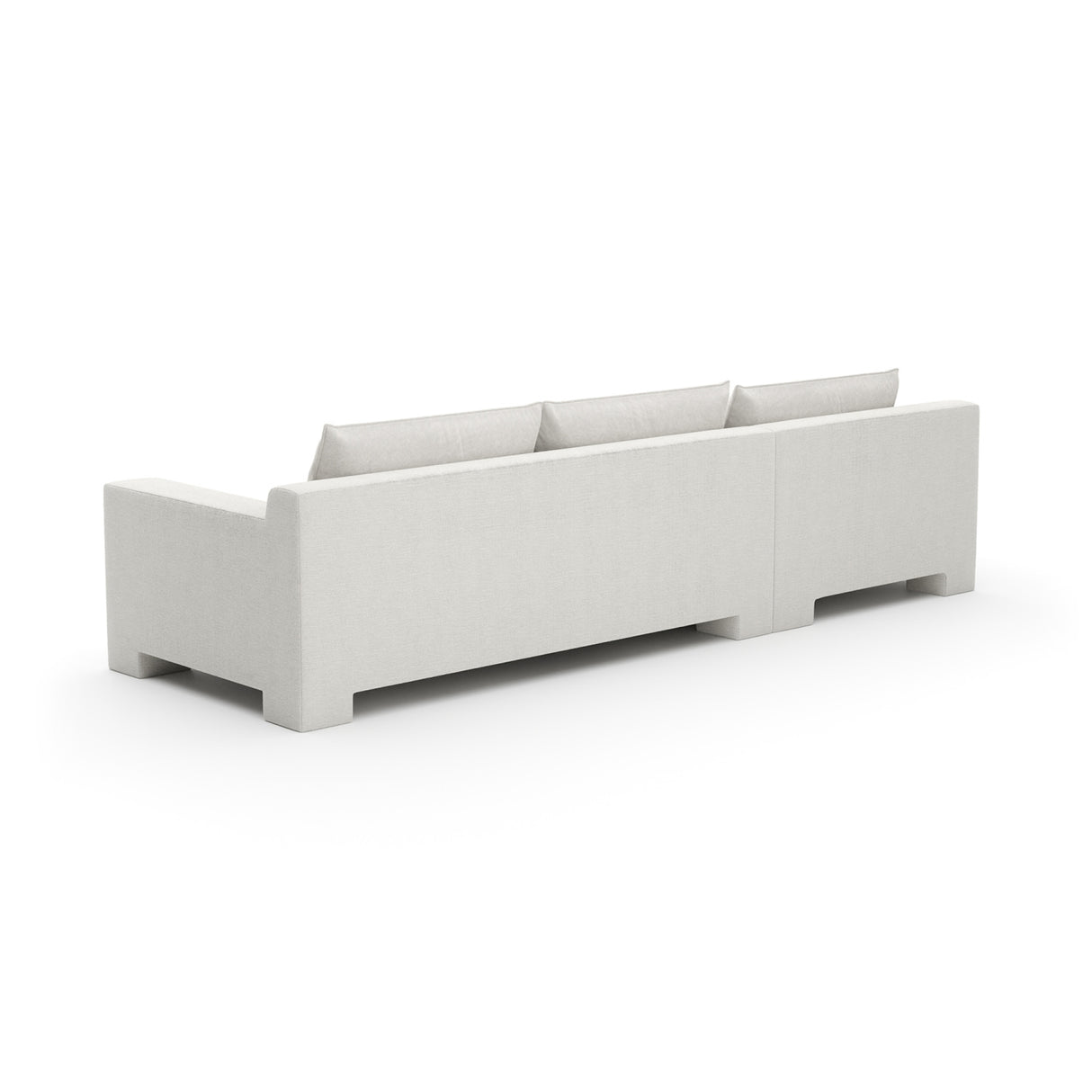 White Velvet Sectional Chaise | Oroa.com