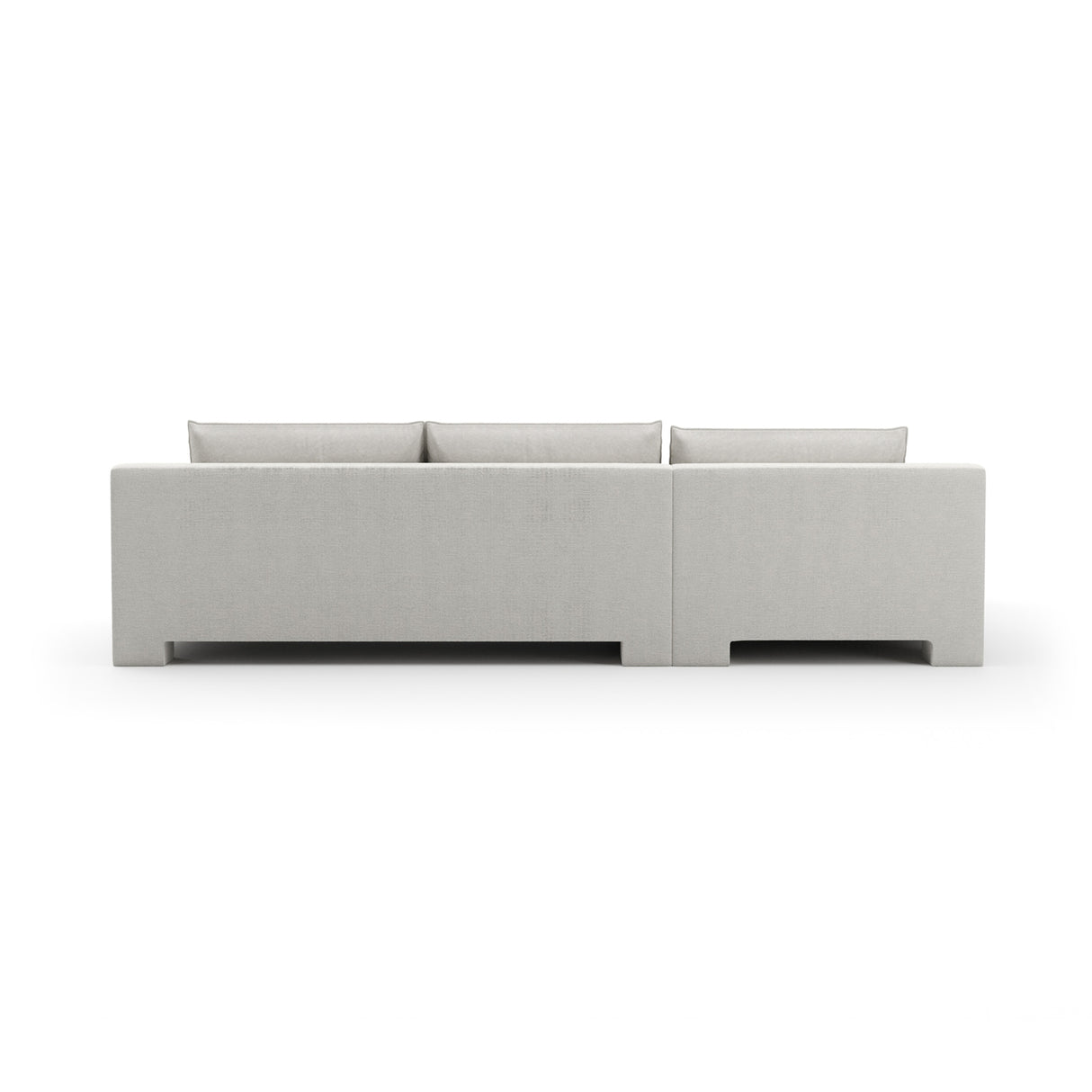 White Velvet Sectional Chaise – Devon – alternate view 12