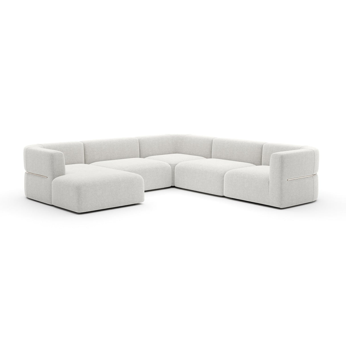 Ribbed Linen Sectional Chaise – Rhythm – alternate view 10