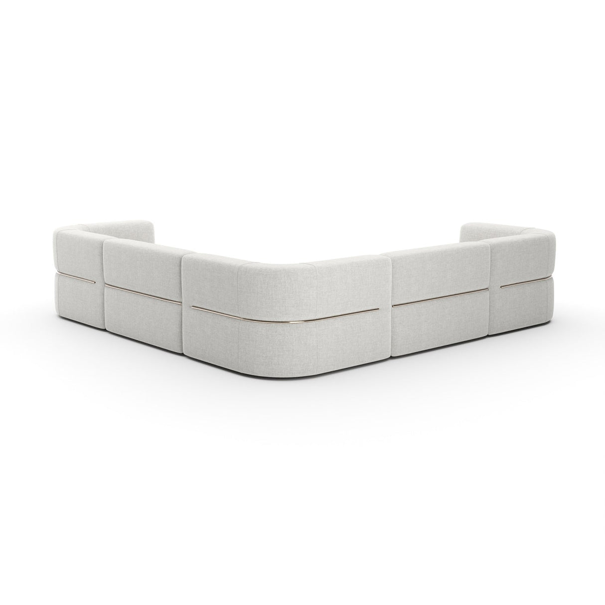 Ribbed Linen Sectional Chaise – Rhythm – alternate view 11
