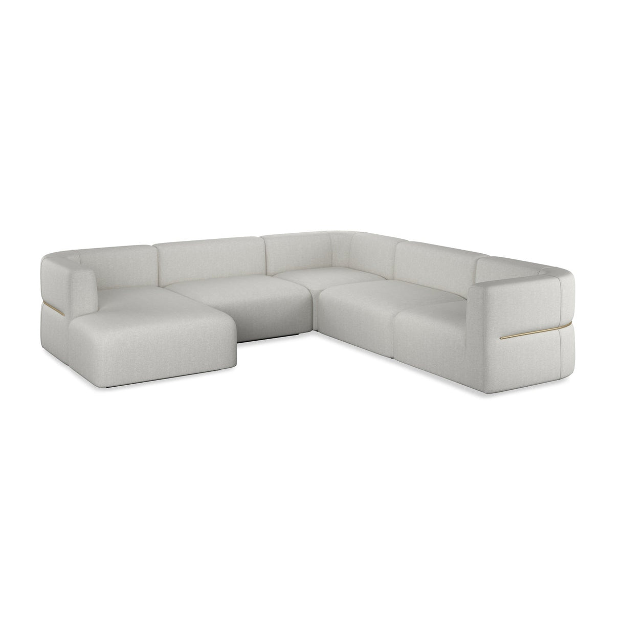 Ribbed Linen Sectional Chaise – Rhythm – alternate view 13