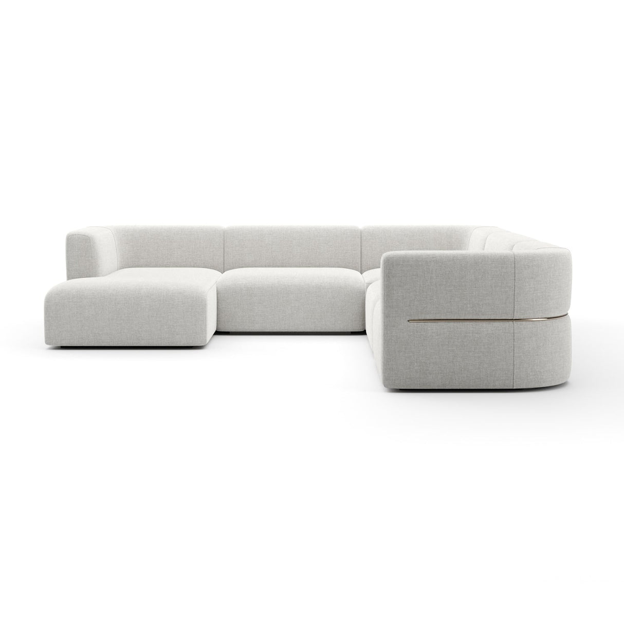 Ribbed Linen Sectional Chaise – Rhythm – alternate view 8