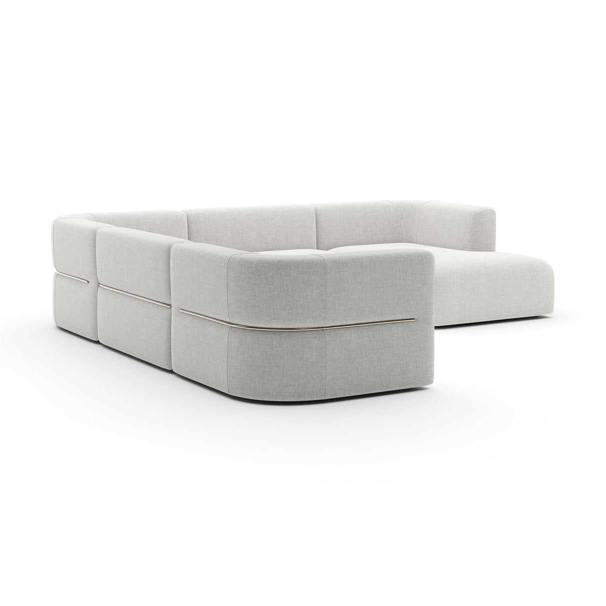 Ribbed Linen Sectional Chaise – Rhythm – alternate view 5