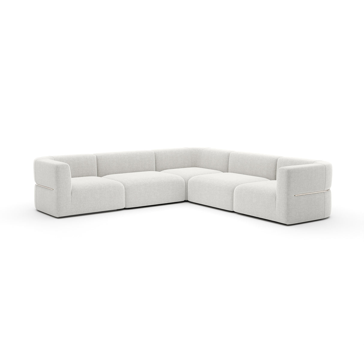 Ribbed Linen Sectional Sofa – Rhythm – side view