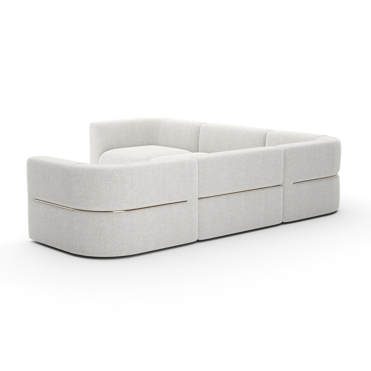 Ribbed Linen Sectional Sofa – Rhythm – alternate view 5