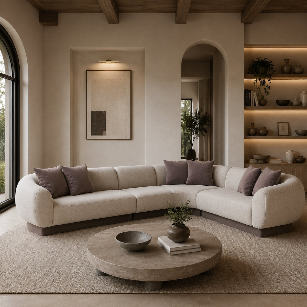 Ribbed Linen Sectional Sofa – Seta – alternate view 6