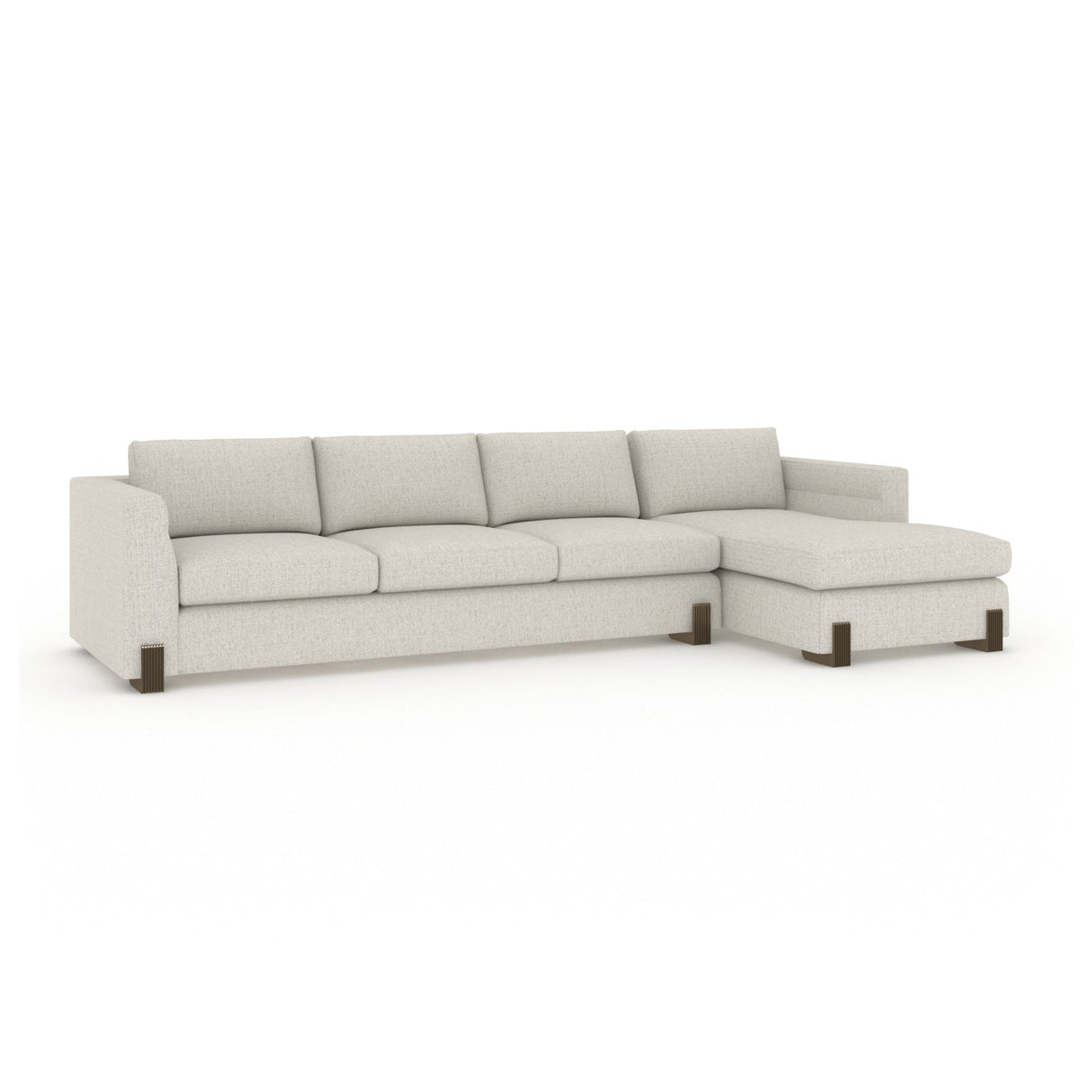 Beige Woven Chaise Lounge L – Counter Balance – side view
