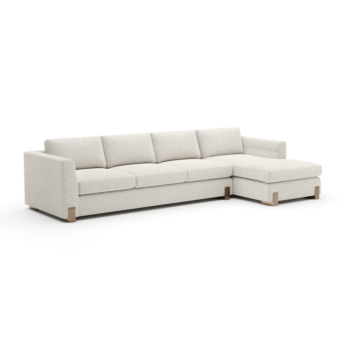 Beige Woven Chaise Lounge L – Counter Balance – rear view