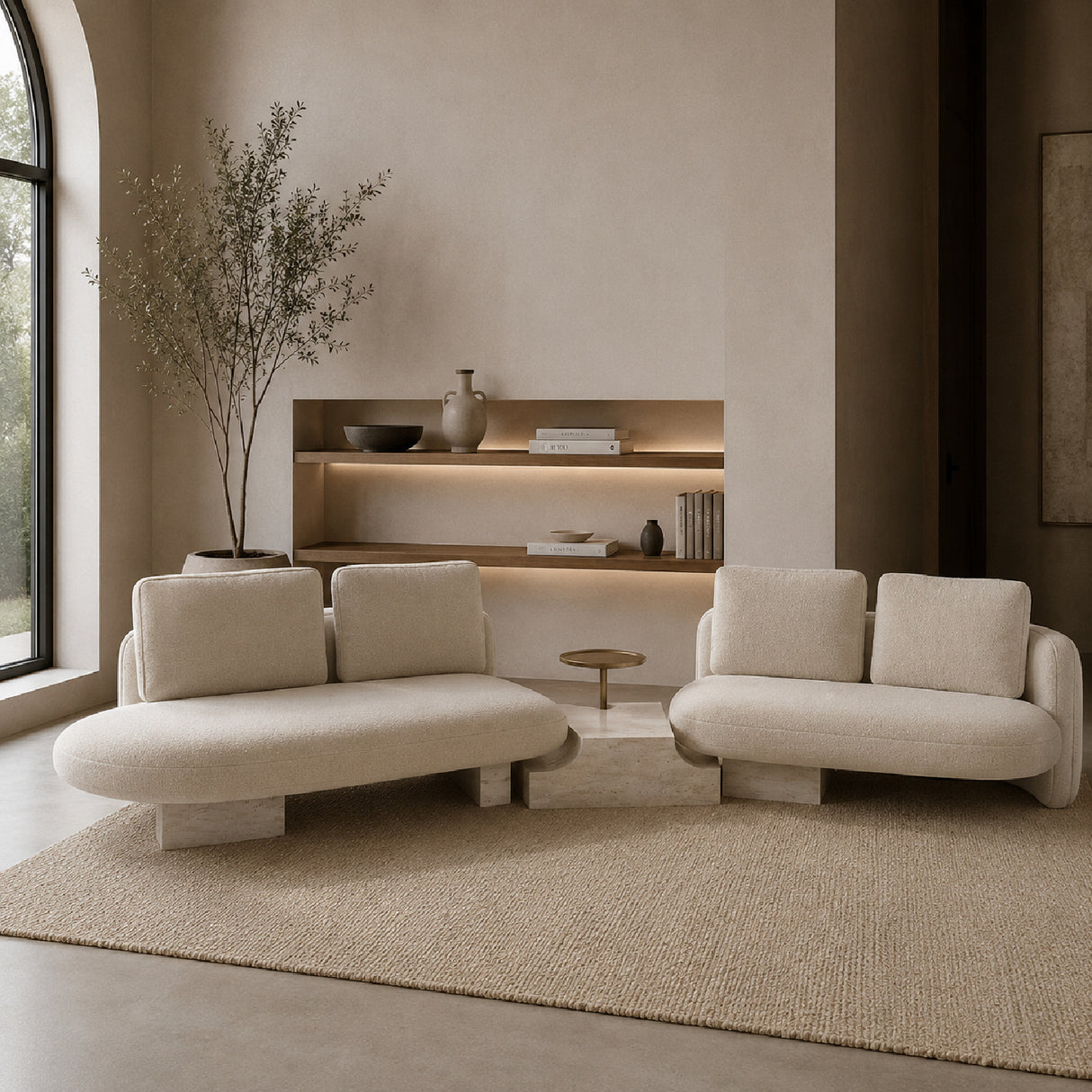 Left Bumper Linen Sectional Sofa | Oroa.com