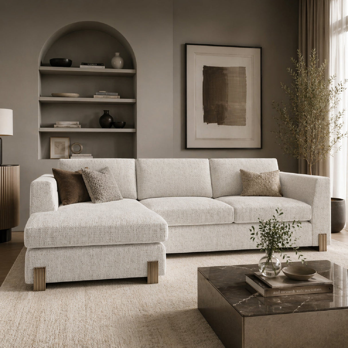Beige Woven Chaise Lounge S – Counter Balance – alternate view 8