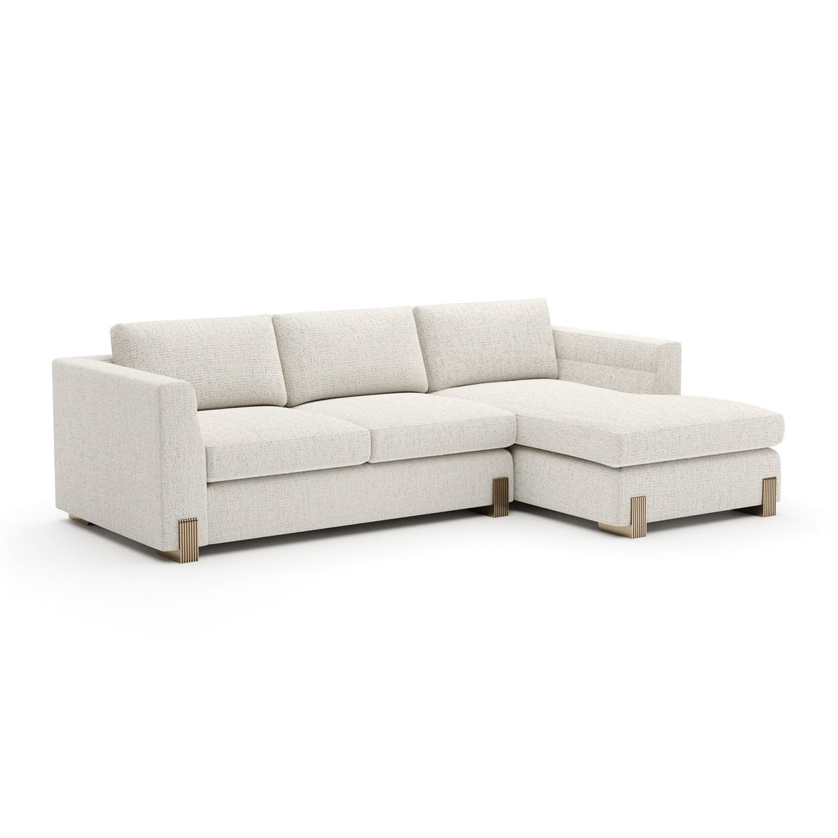 Beige Woven Chaise Lounge S – Counter Balance – side view