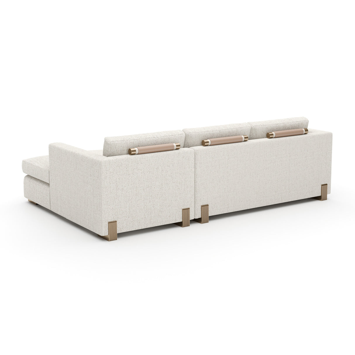 Beige Woven Chaise Lounge S – Counter Balance – rear view