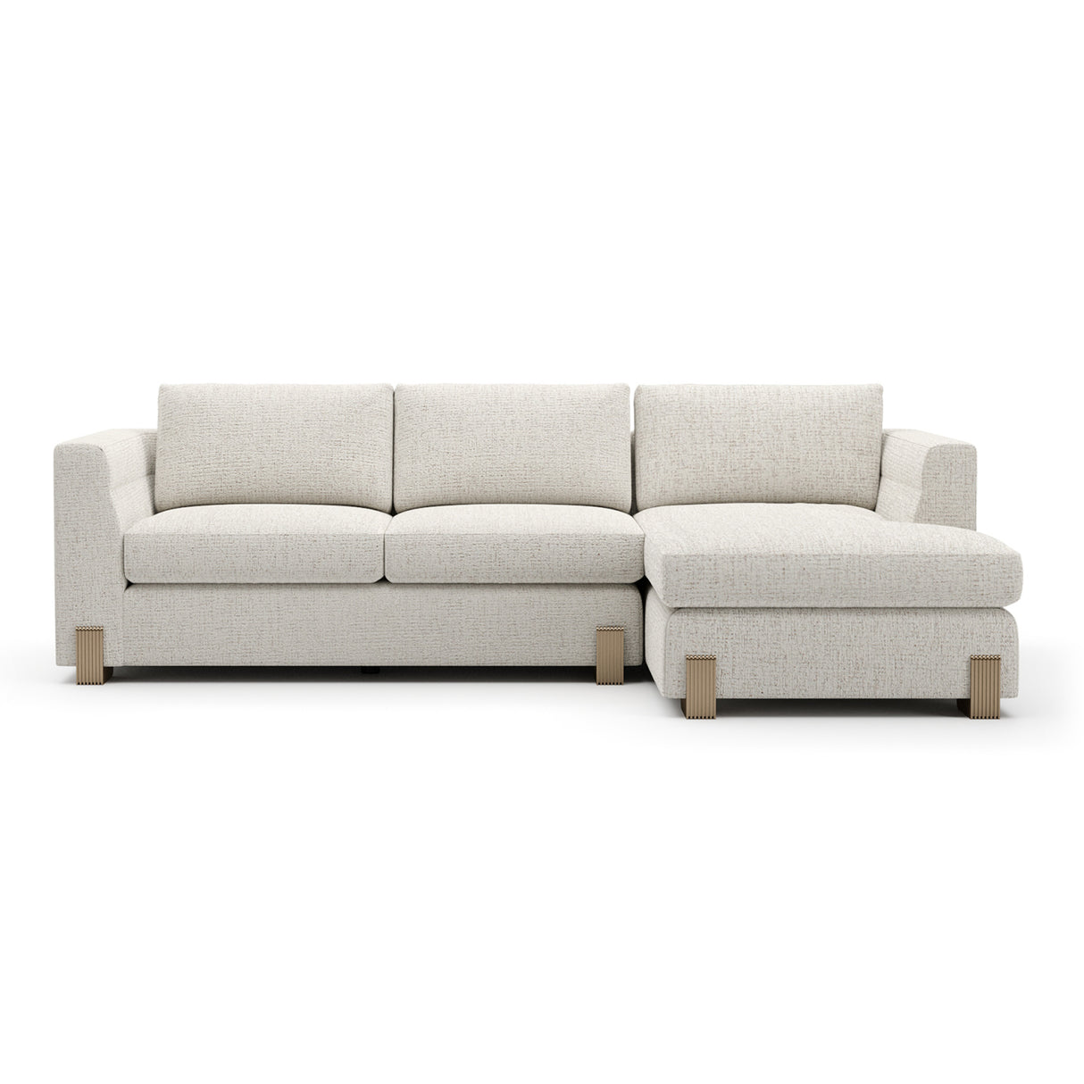 Beige Woven Chaise Lounge S – Counter Balance – front view