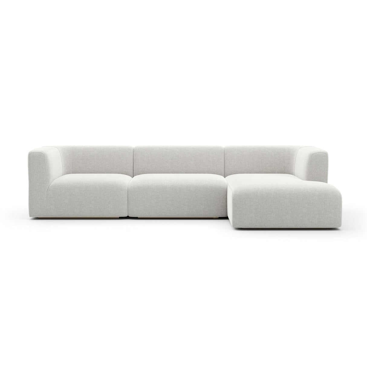 Ribbed Linen Sectional Sofa – Rhythm – front view