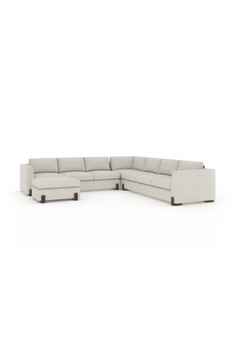 Melange Fabric L-Shaped Sofa | Caracole Counter Balance | Oroa.com
