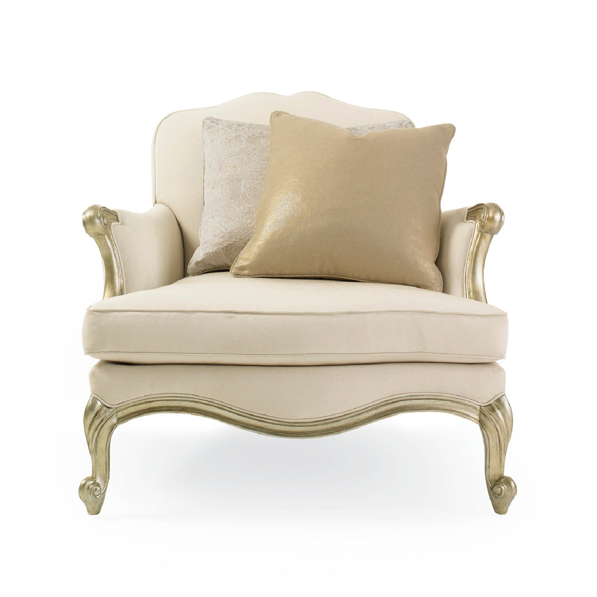 White French-Inspired Lounge Chair – Savoir Faire – side view