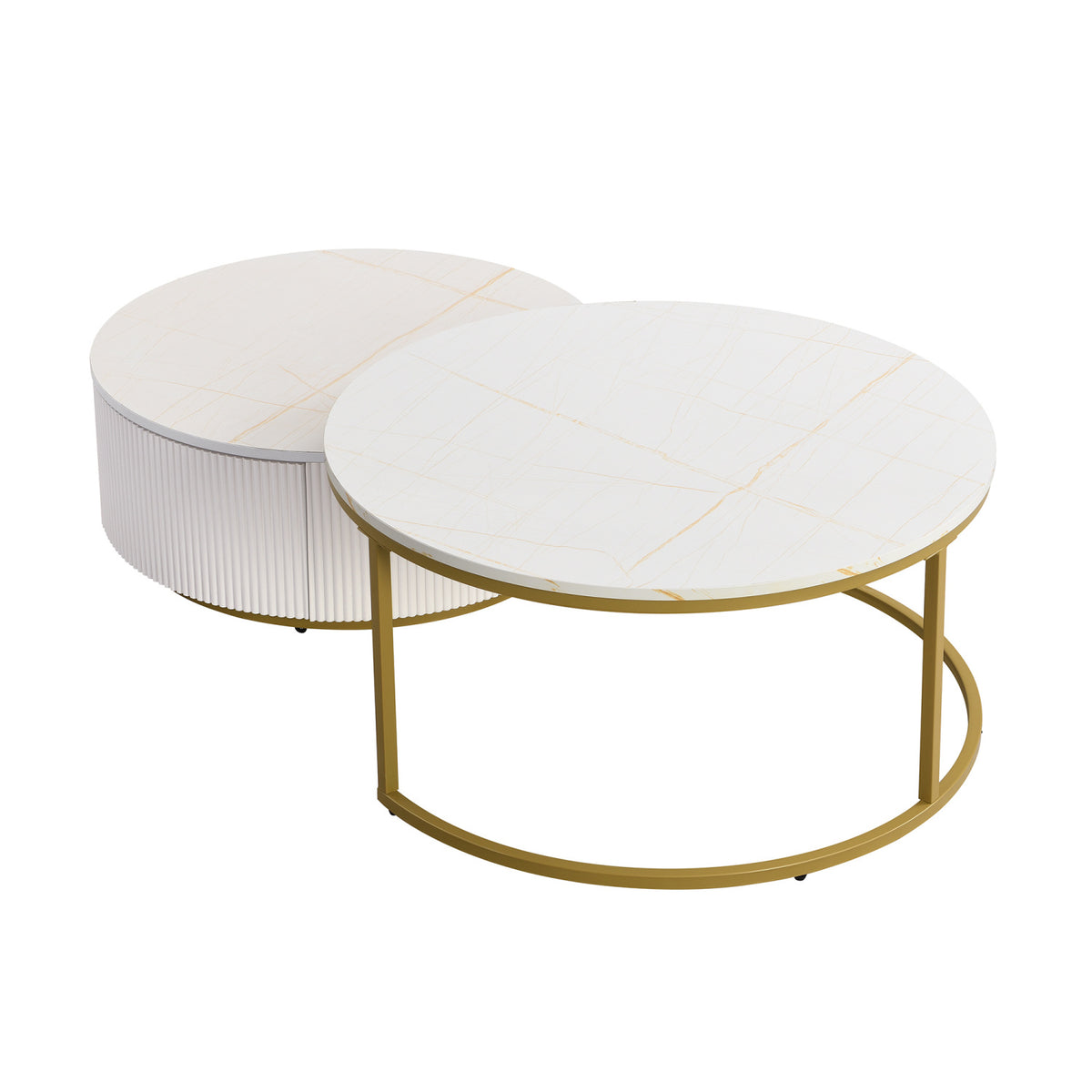 Modern European furniture - Modern Round Nesting Coffee Table - www.oroa.com