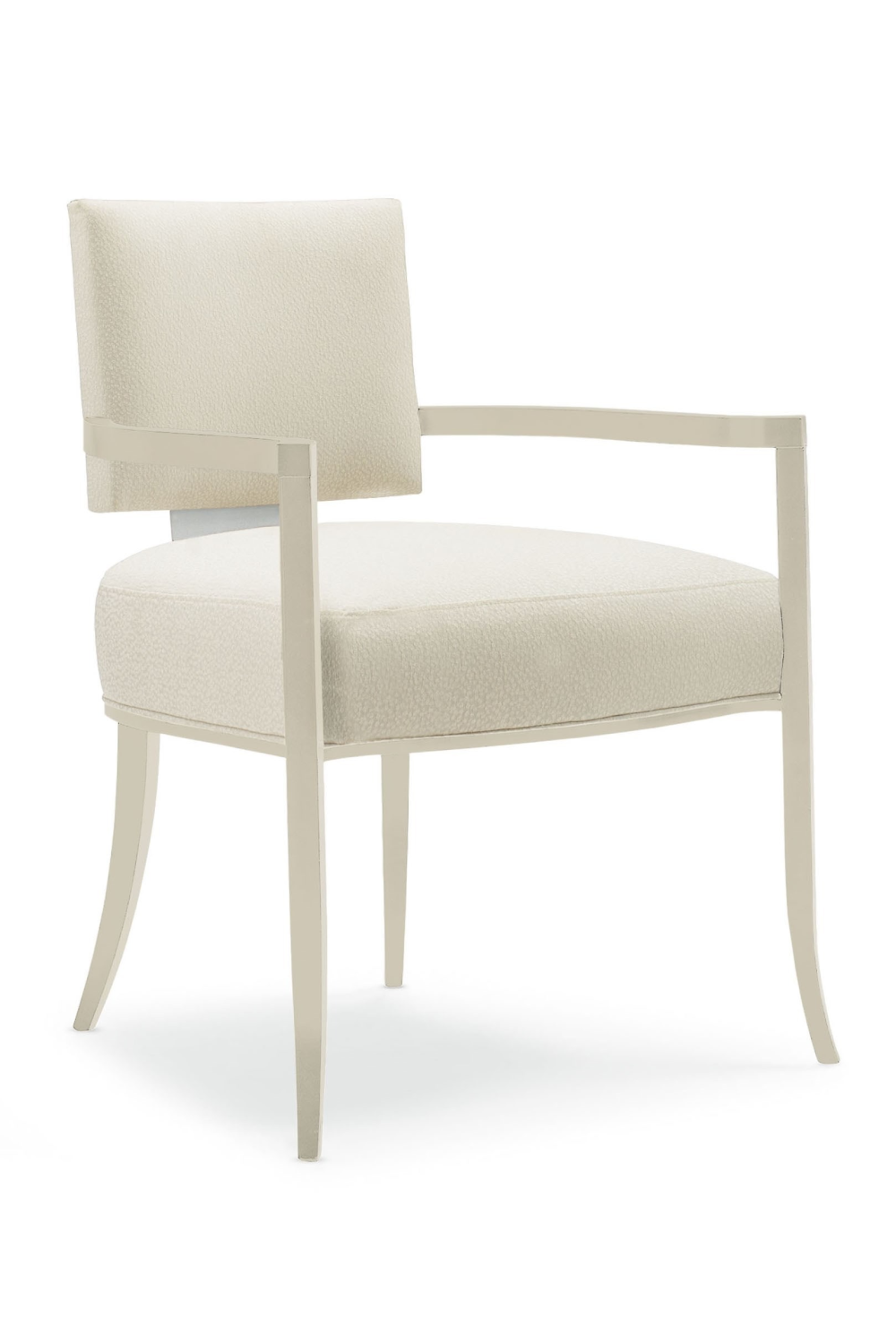 White Modern Dining Chair – Reserved Seating – angled view