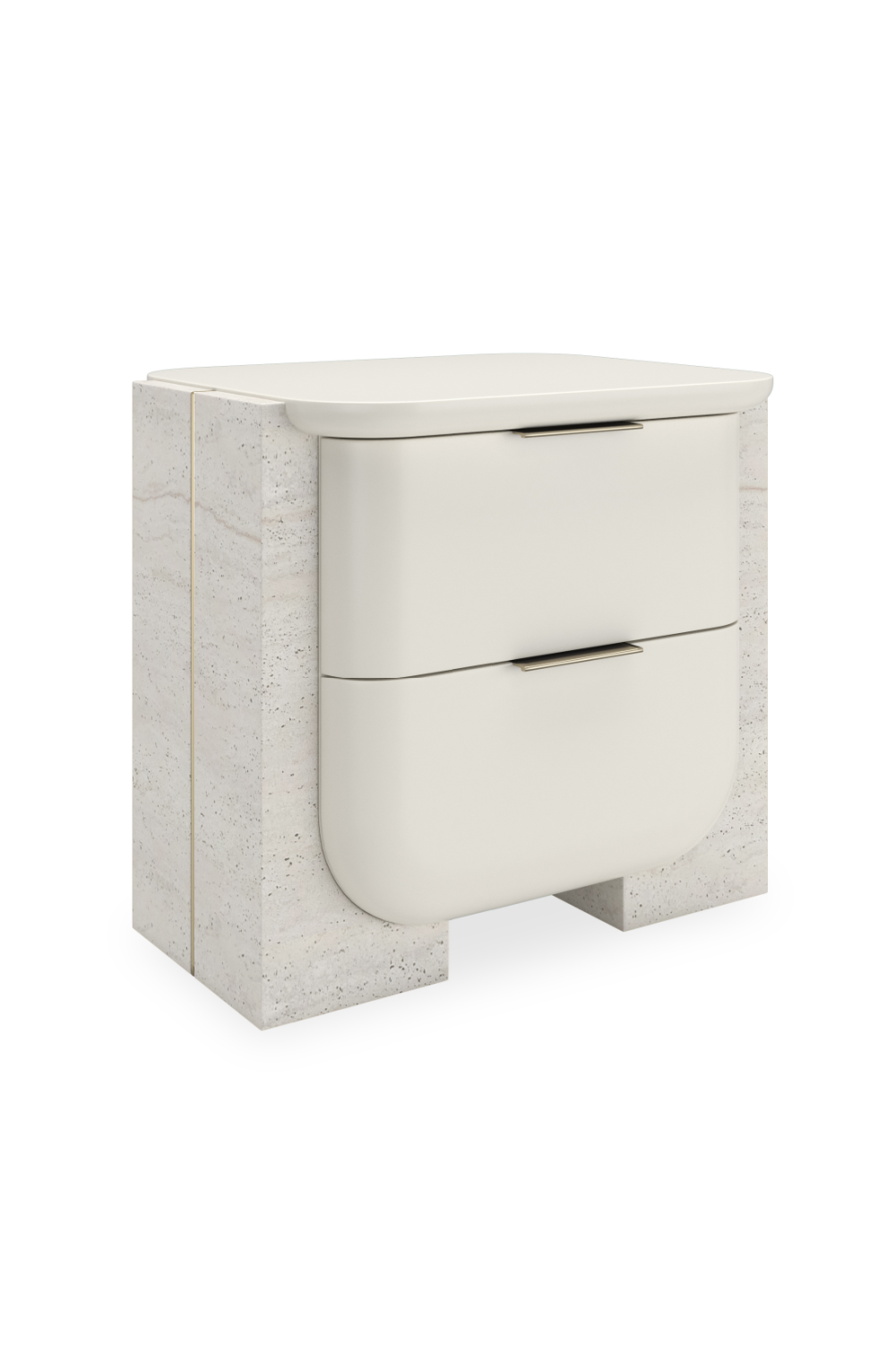 White 2-Drawer Nightstand | Caracole Overlap | Oroatrade.com