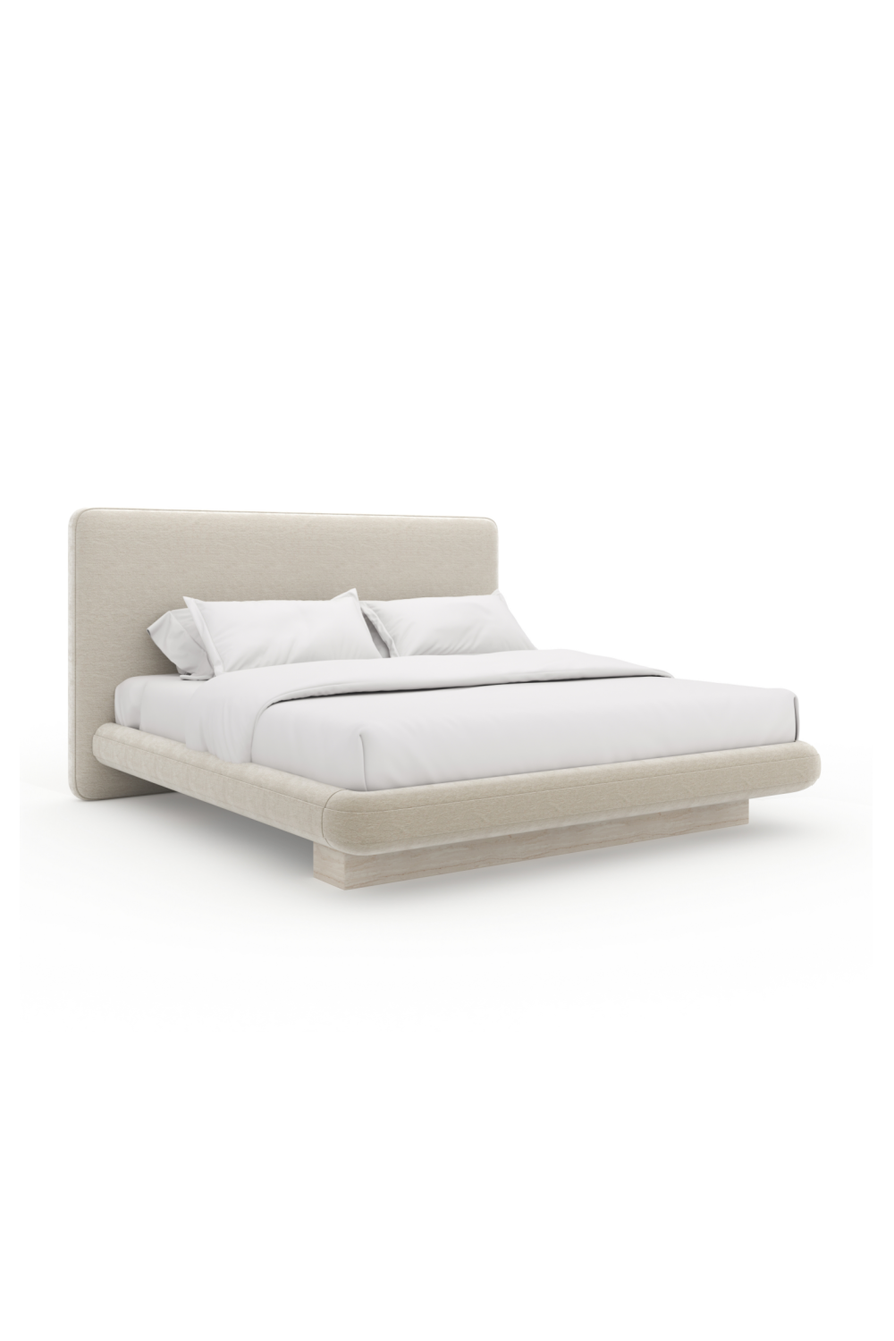 Ivory Vintage Velvet King Bed | Caracole Overlap | Oroa.com