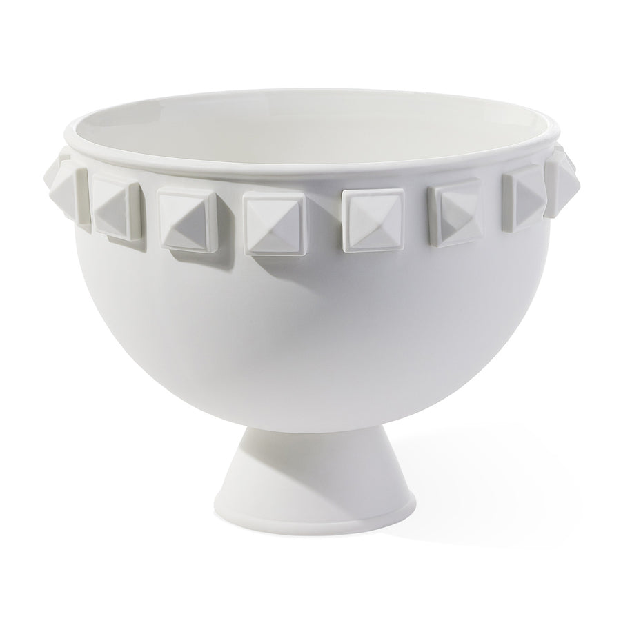 White Pocelain Pedestal Bowl L | Jonathan Adler Charade | Oroa.com
