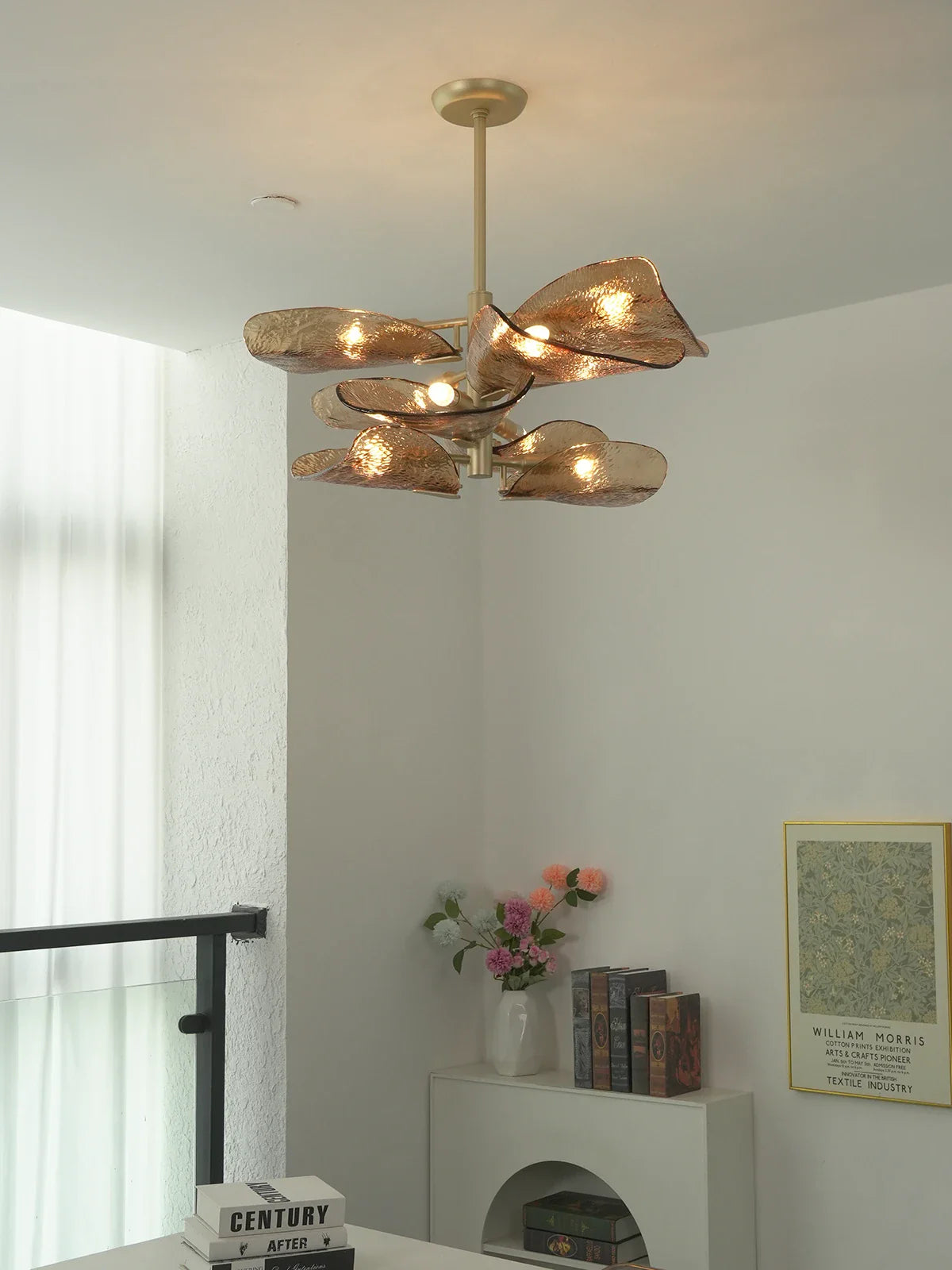 Cloud Shaped Layered Amber Glass Chandelier - OROA