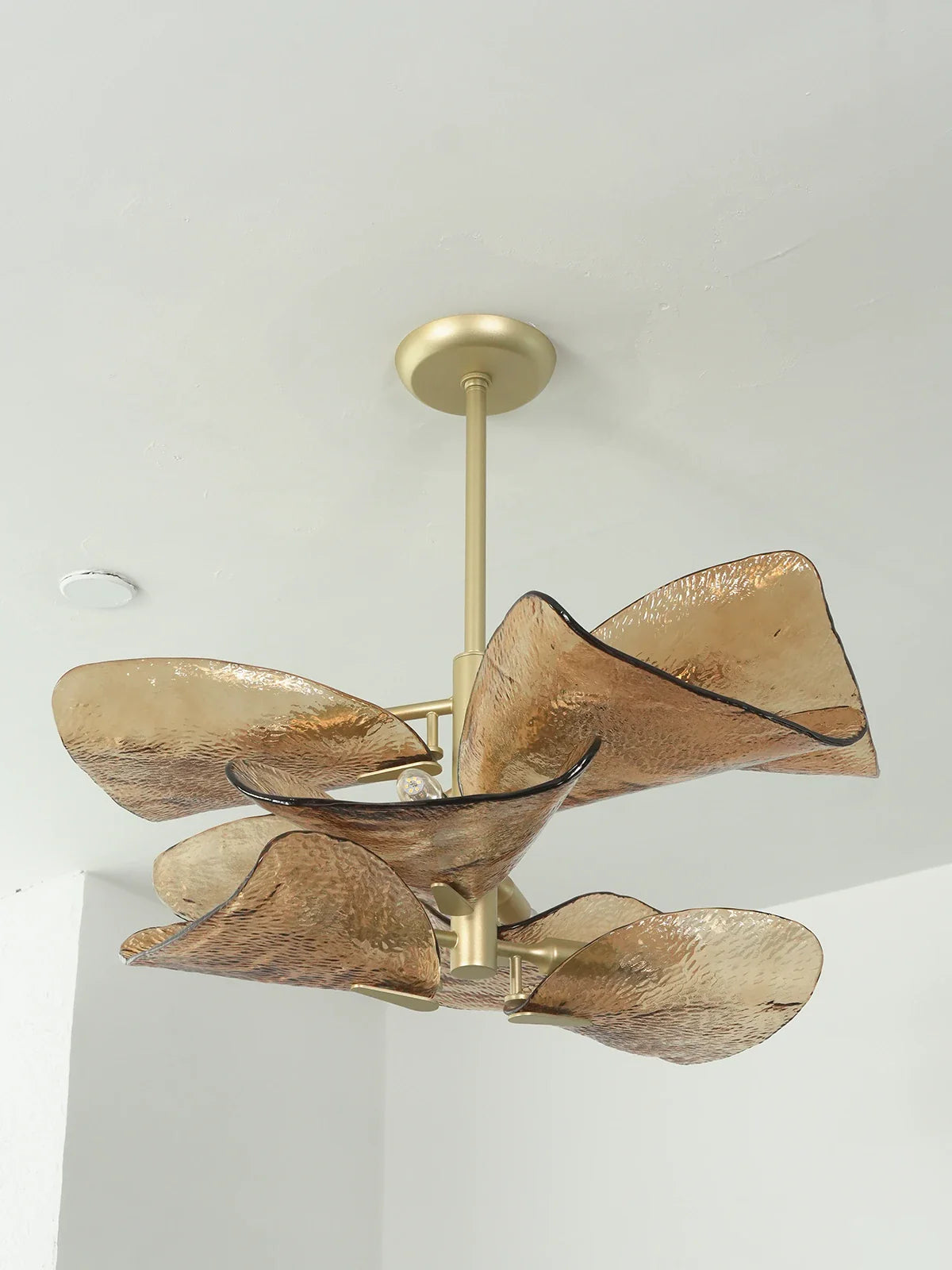 Cloud Shaped Layered Amber Glass Chandelier - OROA