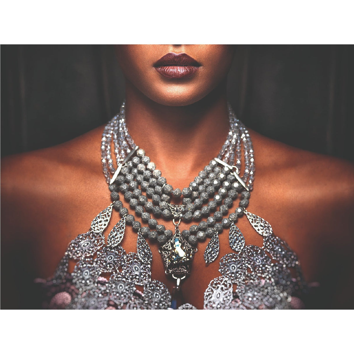 Desire Silver-Adorned Woman photographic art print by Cobra Art